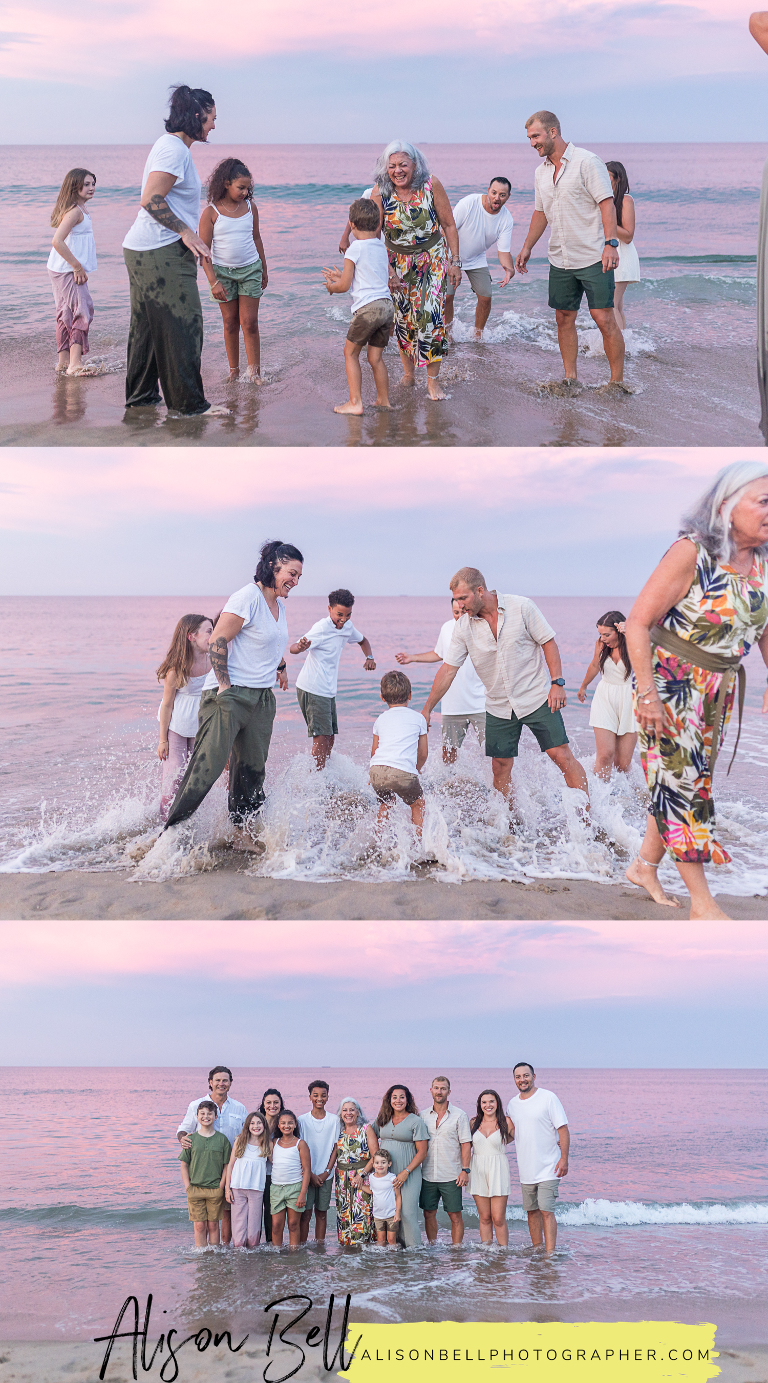 Extended family photographer on Croatan Beach in Virginia Beach, VA by Alison Bell, Photographer. Alisonbellphotographer.com