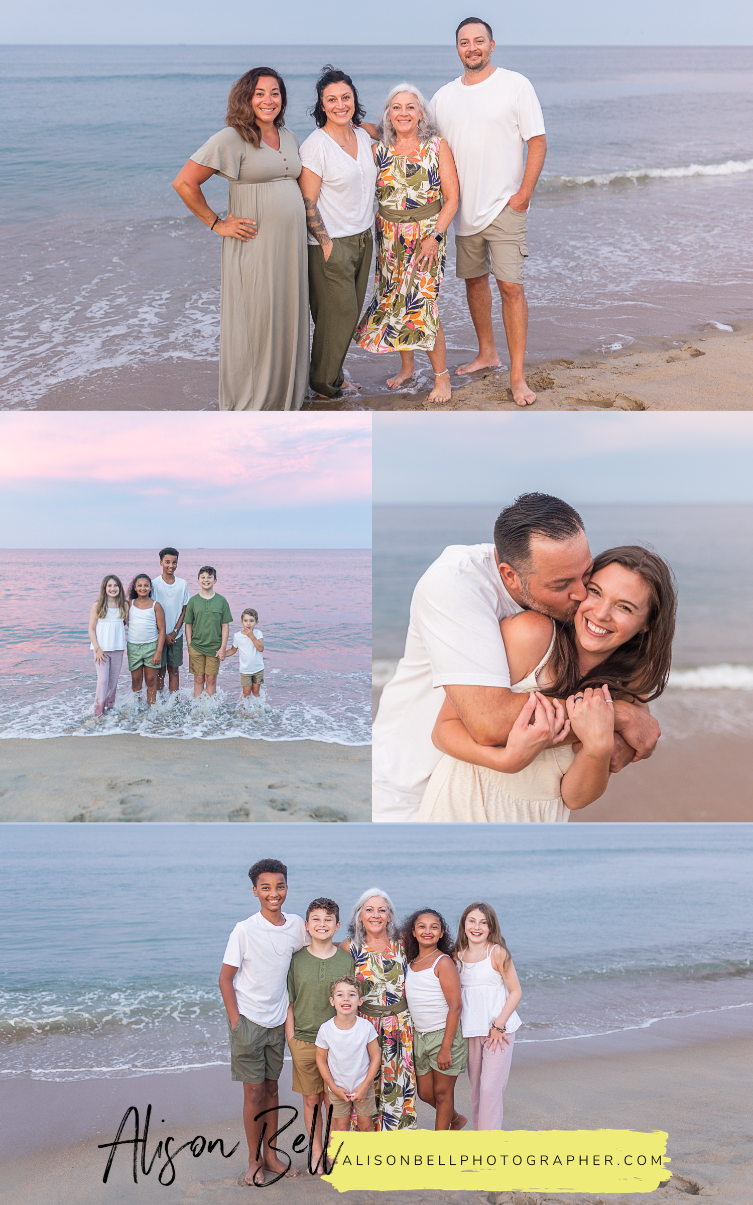 Extended family photographer on Croatan Beach in Virginia Beach, VA by Alison Bell, Photographer. Alisonbellphotographer.com